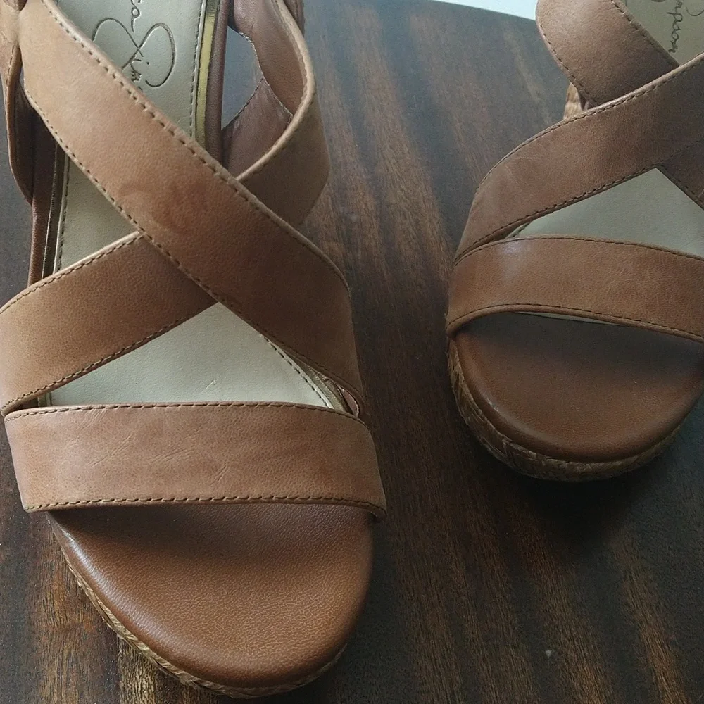 Jessica Simpson Tan Platform Sandals